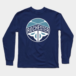 Rochester Flower logo - turquoise Long Sleeve T-Shirt